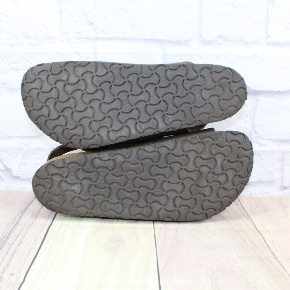 Birkenstock Milano Brown Leather Ankle Strap Buckle Sandals Size US 10 - Picture 9 of 12